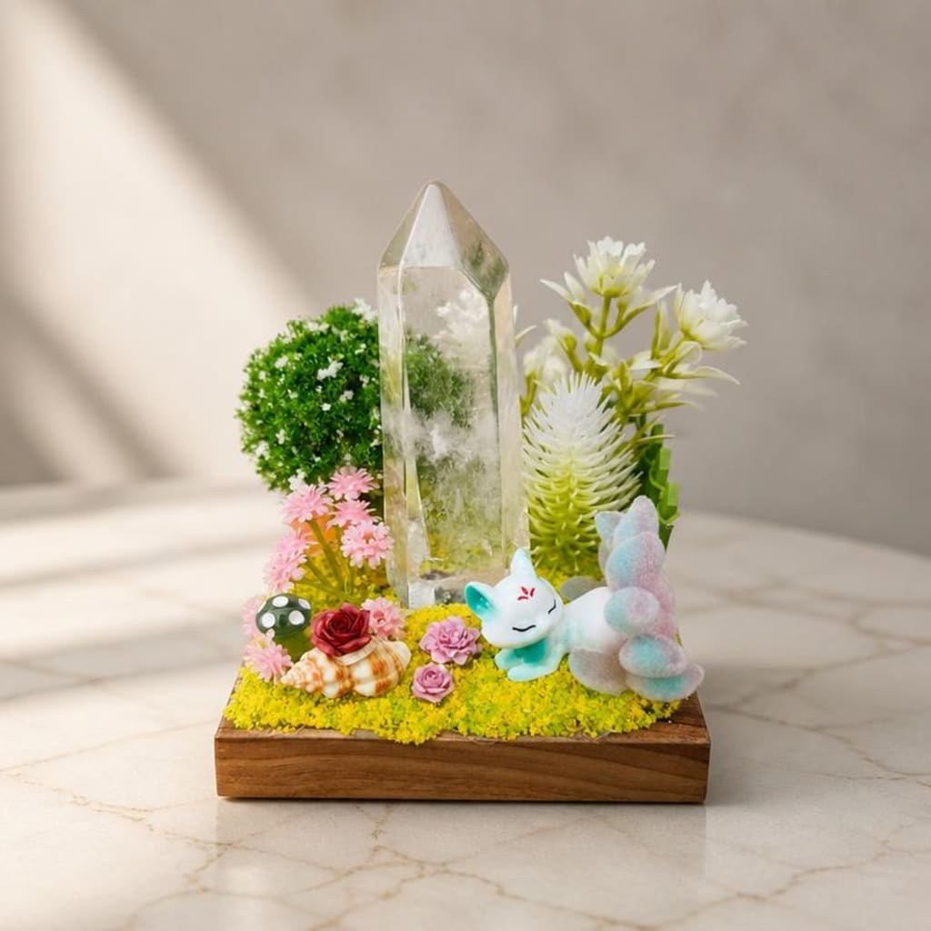 Crystal Fox Moss Terrarium Zen Decor