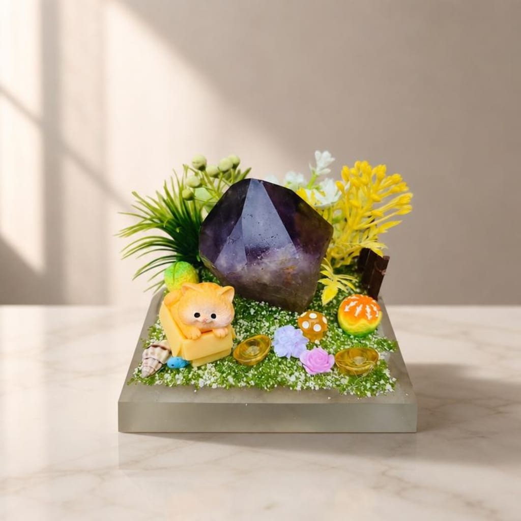 Crystal Fox Moss Terrarium Zen Decor
