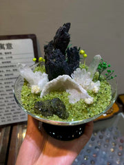 Amethyst Celestine Crystal Potted Plant