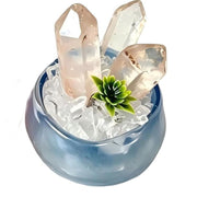 Natural White Quartz Crystal Cluster Decor